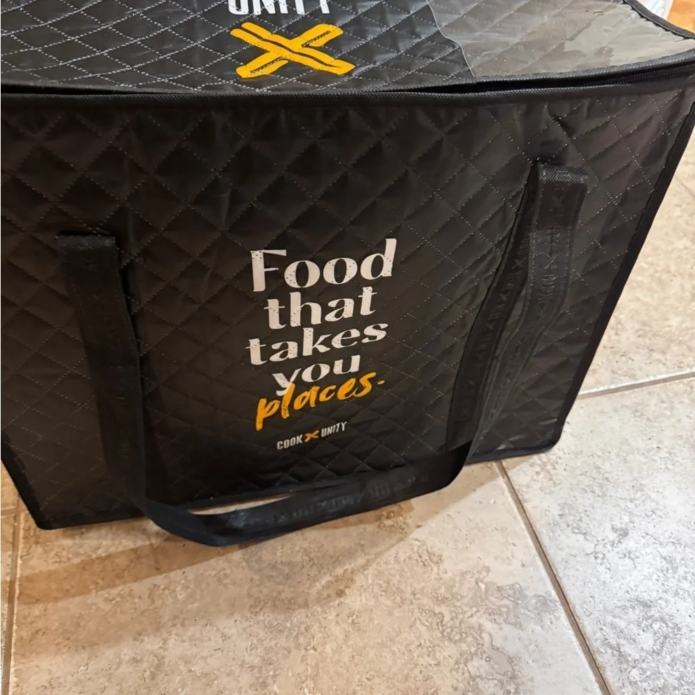 Cook Unity Black Insulated Food Storage Large Cooler Bag